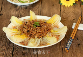 肉末粉丝蒸娃娃菜的做法
