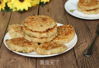 鸡蛋米饭饼的做法