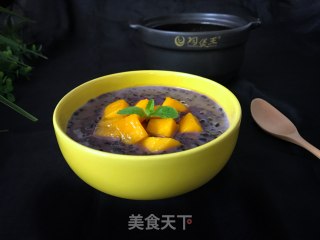 芒果椰汁黑米捞的做法