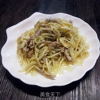 茭白炒肉丝的做法