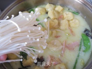【冬季养生菜】—豆浆素补锅的做法步骤：6