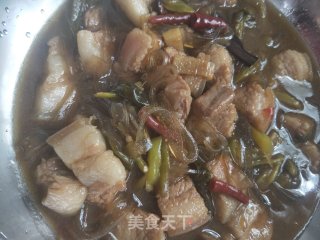 酸菜五花肉炖粉条的做法
