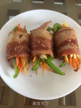 培根蔬菜卷的做法