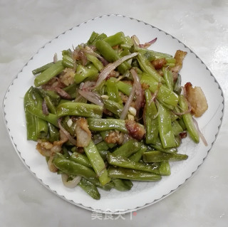 豆角炒五花肉的做法