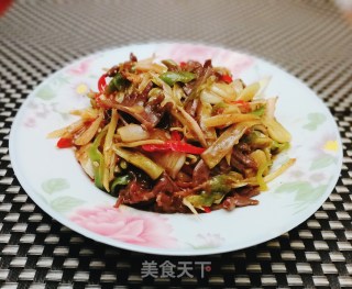 酸菜炒鸭肫的做法