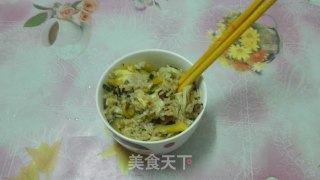 南瓜腊肠蛋炒饭的做法