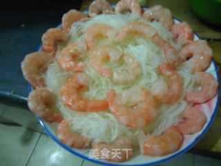 粉丝蒸虾仁的做法步骤：3