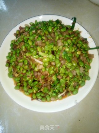毛豆炒肉末的做法