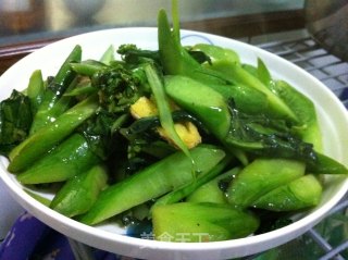 姜炒芥兰的做法步骤：5