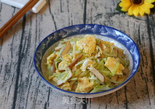韭黄豆干炒鸡蛋的做法