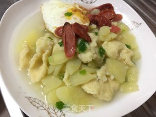 土豆鸡蛋面片的做法