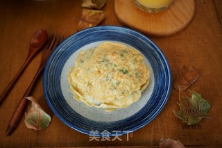 韭菜虾仁蛋饼的做法