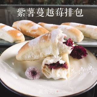 奶香紫薯蔓越莓排包的做法