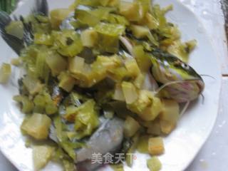 咸菜昂刺鱼的做法步骤：5