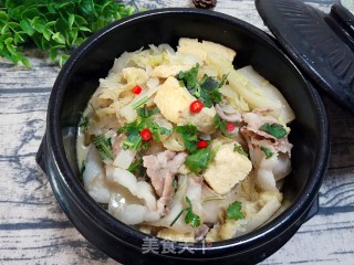 白菜炖粉条冻豆腐的做法