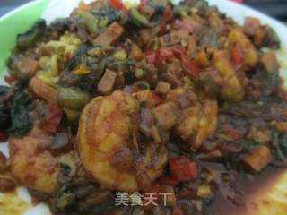鲜虾盖浇面的做法