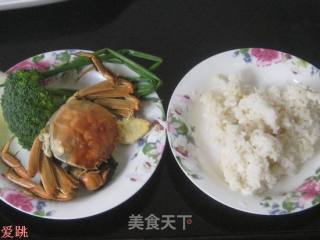 河蟹西兰花粥的做法步骤：1