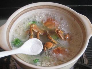 河蟹西兰花粥的做法步骤：6