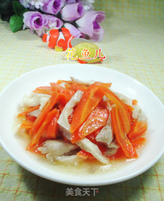 平菇炒胡萝卜的做法