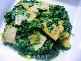 荠菜冬笋的做法步骤：7
