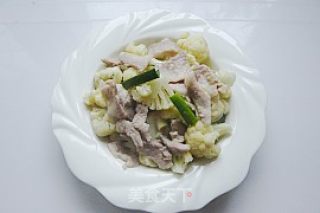 花菜鸡汤肉片的做法步骤：9