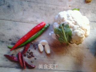 小炒花菜的做法步骤：1