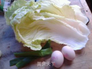 鸡蛋白菜烫的做法步骤：1