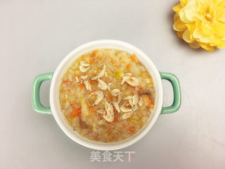 五彩鲜蔬虾米粥的做法