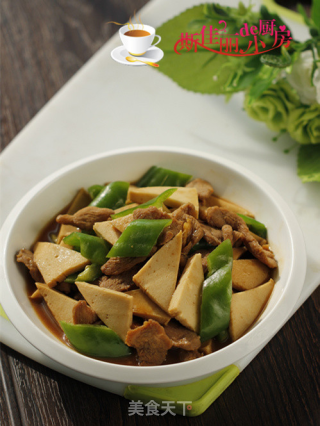 青椒鸭脯肉千叶豆腐的做法