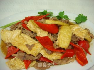 快捷家常菜“豆腐炒肉片”的做法步骤：12