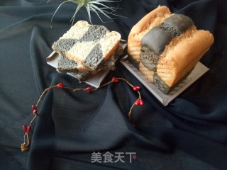 芝麻原味双色土司的做法