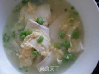 豆米鸡蛋豆腐汤的做法