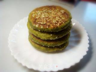 菠菜芝麻小饼的做法步骤：9