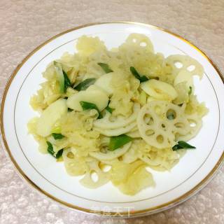 秋季养肺炒三白的做法