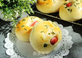 葱花Q肠面包的做法