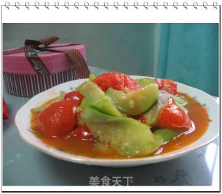 丝瓜炒番茄的做法步骤：6
