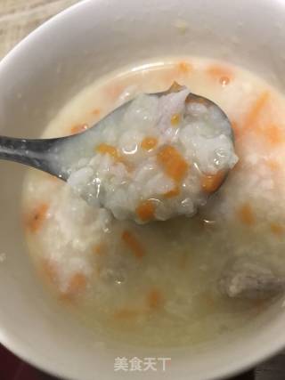 胡萝卜肉稀饭的做法