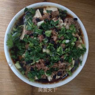 豆豉肉未清蒸水豆腐的做法