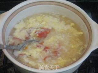 百合花鸡蛋粥的做法步骤：5