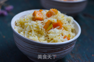 葱油南瓜焖饭的做法