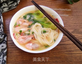 北极虾番茄面的做法