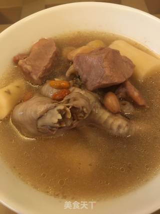 淮山杂豆炖鸡爪的做法