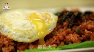 韩式辣白菜炒饭的做法