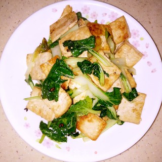 小青菜煎豆腐的做法