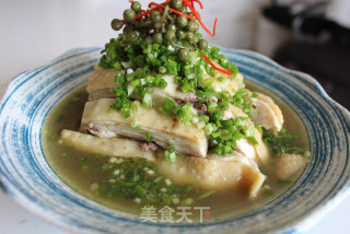 葱椒白切鸡的做法