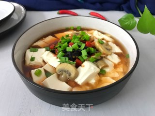 蘑菇炖豆腐的做法