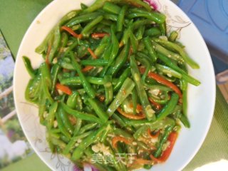 蒜茸炒四月豆的做法