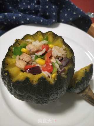 五彩南瓜盅的做法