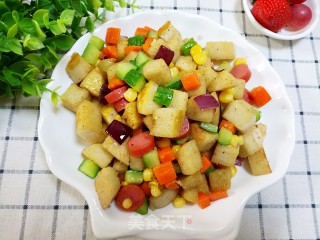 快手懒人餐-五彩馒头丁的做法