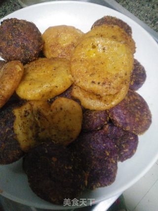 南瓜紫薯饼的做法